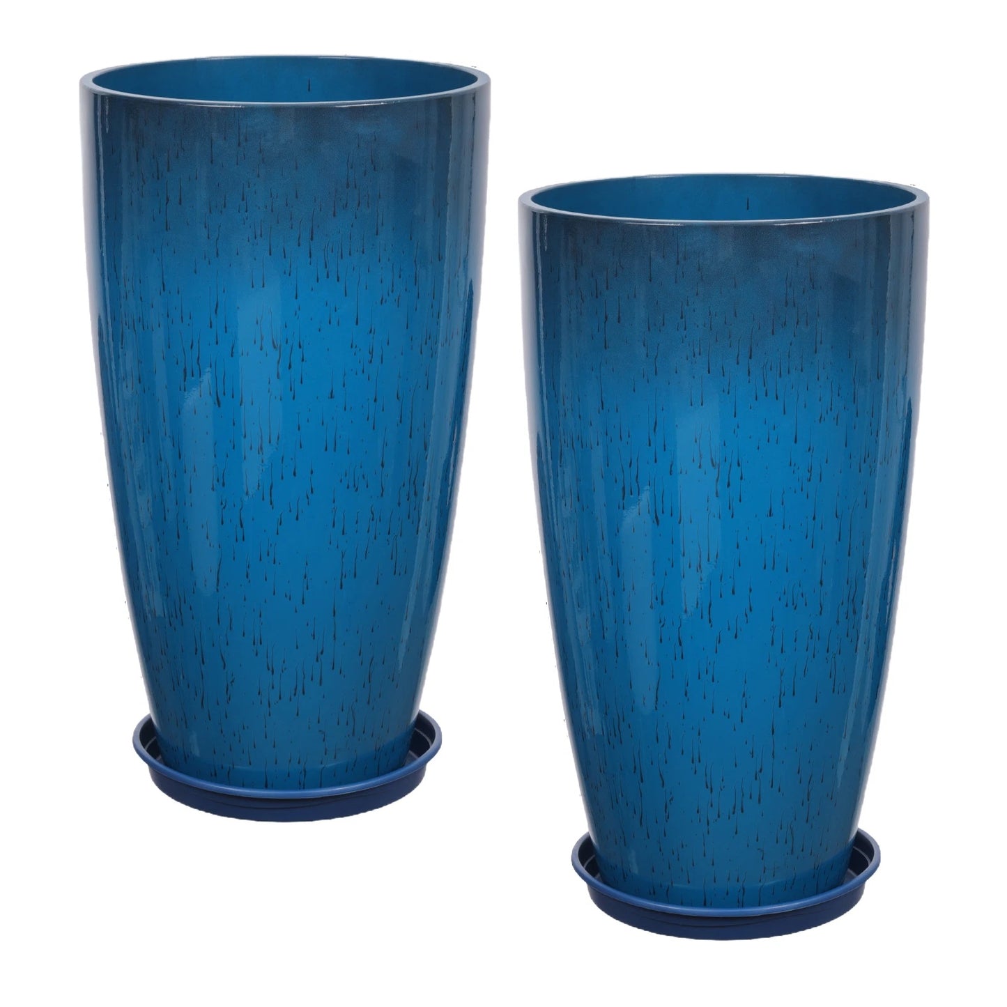 Home Collection 2-Pack 21" Tall Modern Resin Planters