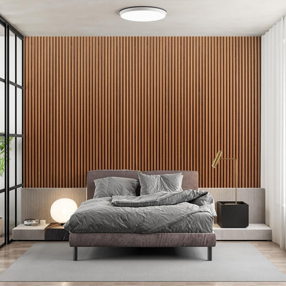 Home Collection 2-Pack Acoustic Wood Slat Wall Panels
