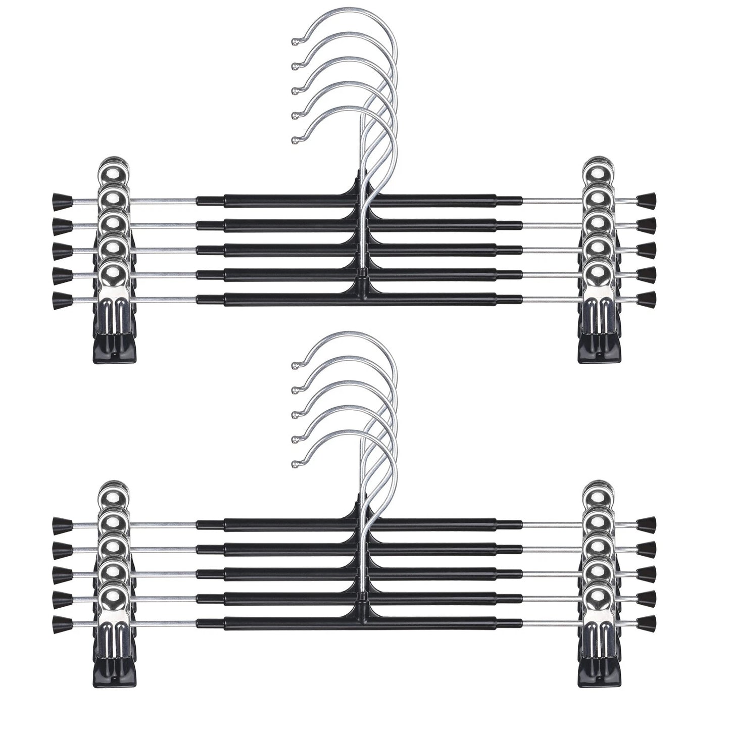 Home Collection Metal Pants Hangers with Adjustable Clips