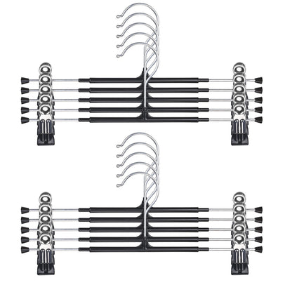 Home Collection Metal Pants Hangers with Adjustable Clips