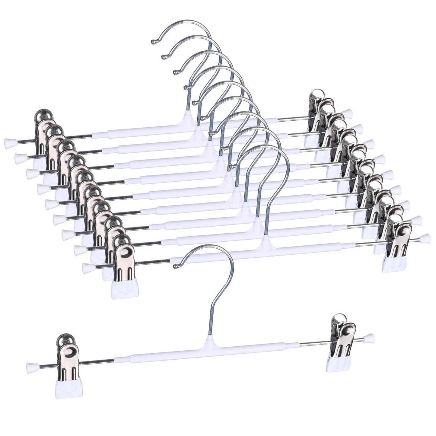 Home Collection Metal Pants Hangers with Adjustable Clips