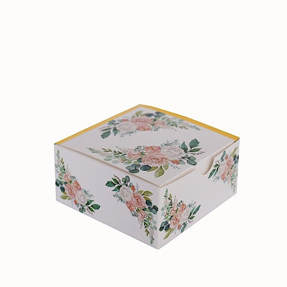 Home Collection 25-Pack 4x4" Floral Printed Tote Gift Boxes