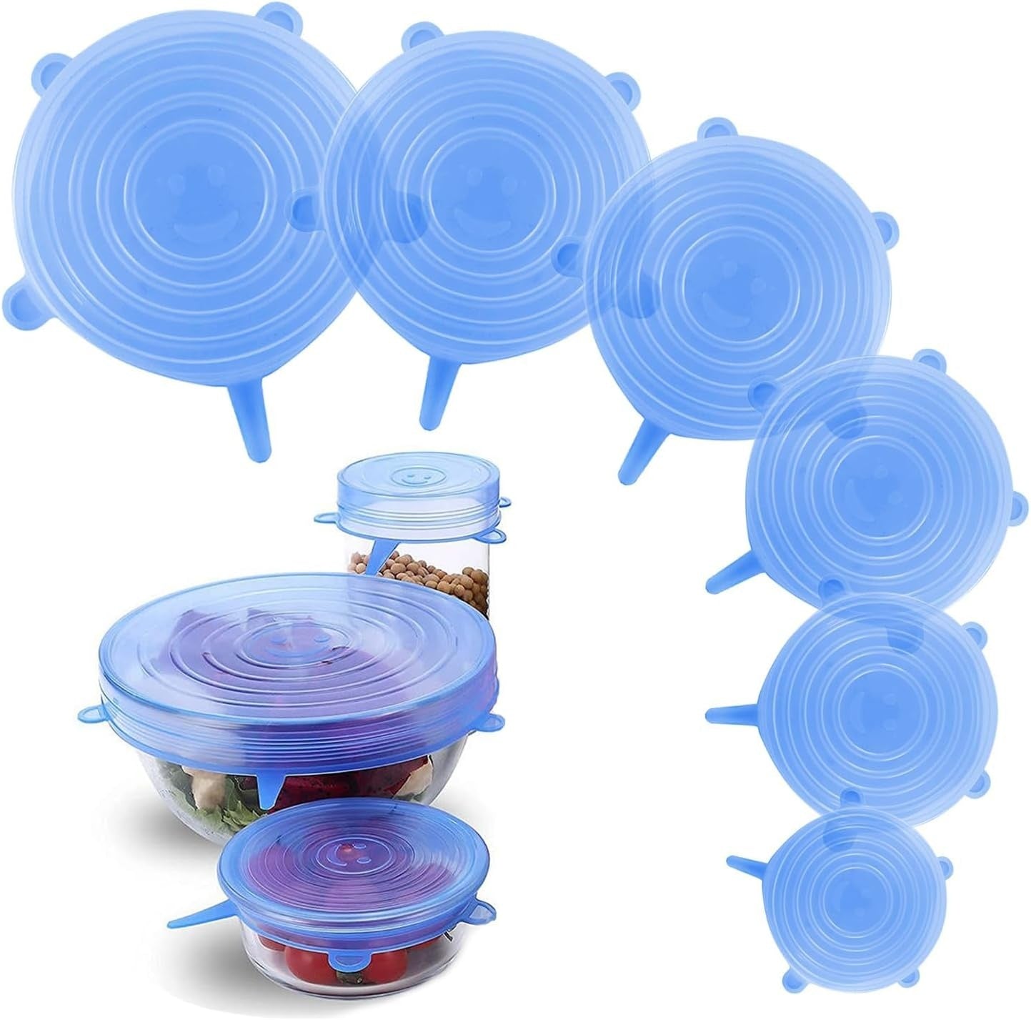 Home Collection 6-Pack Stretch Silicone Lids