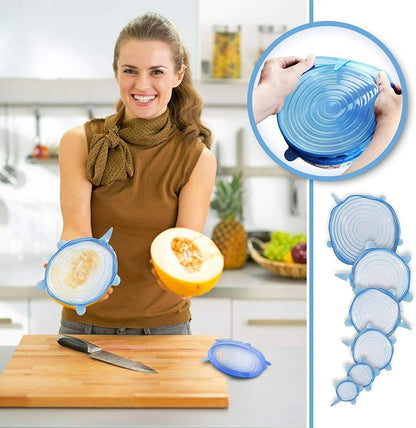 Home Collection 6-Pack Stretch Silicone Lids