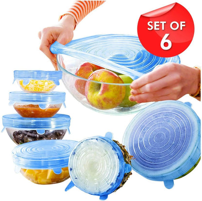 Home Collection 6-Pack Stretch Silicone Lids