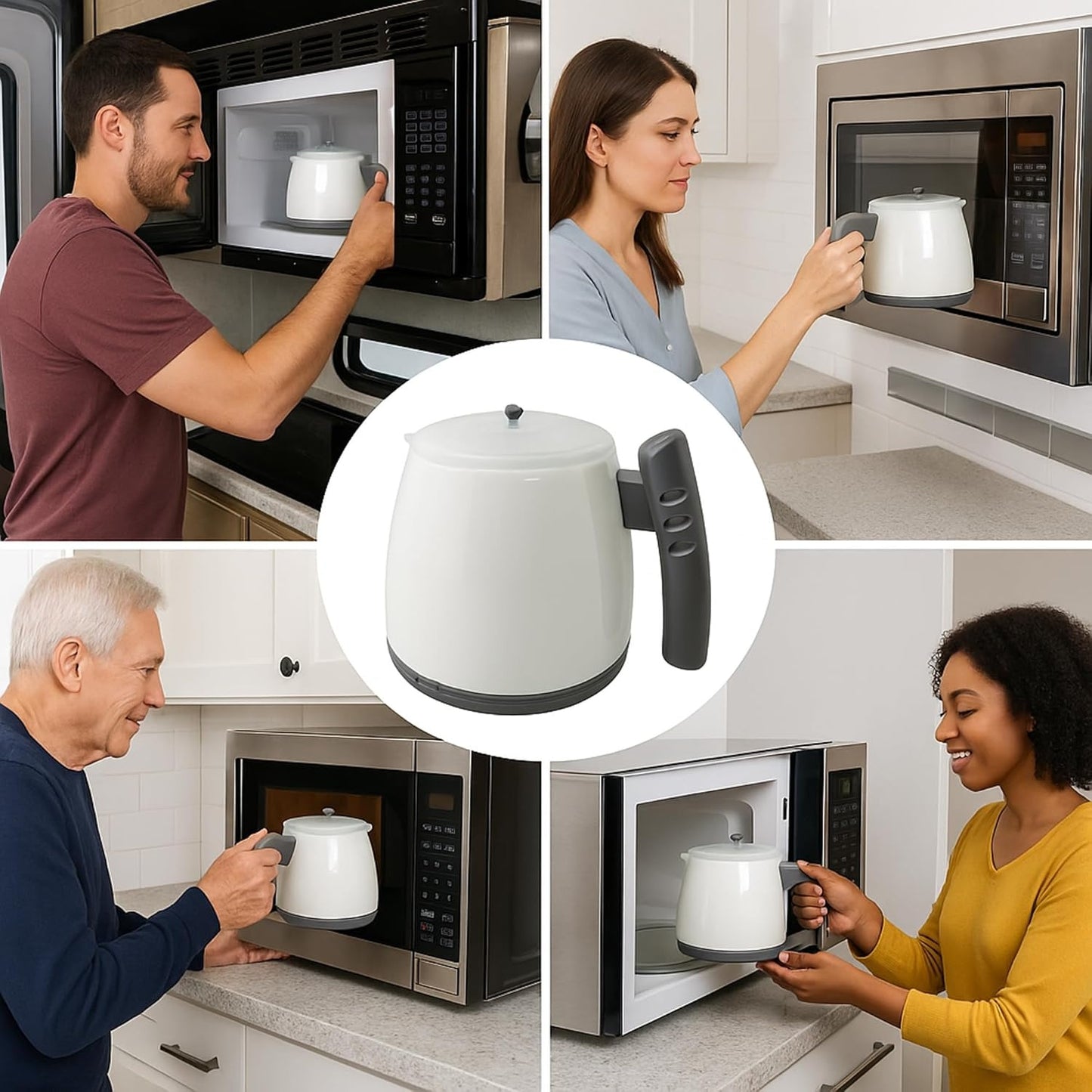 Home Collection Microwave Tea Kettle Hot Pot Water Boiler