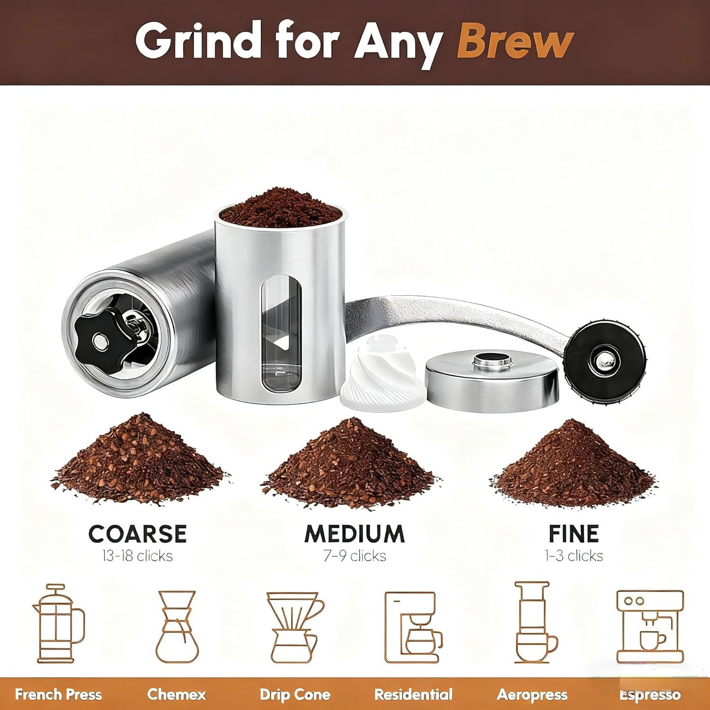 Home Collection Portable Manual Coffee Grinder