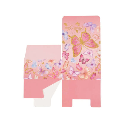 Home Collection  Pack of 25 Pink Butterfly Thank You Party Favor Boxes