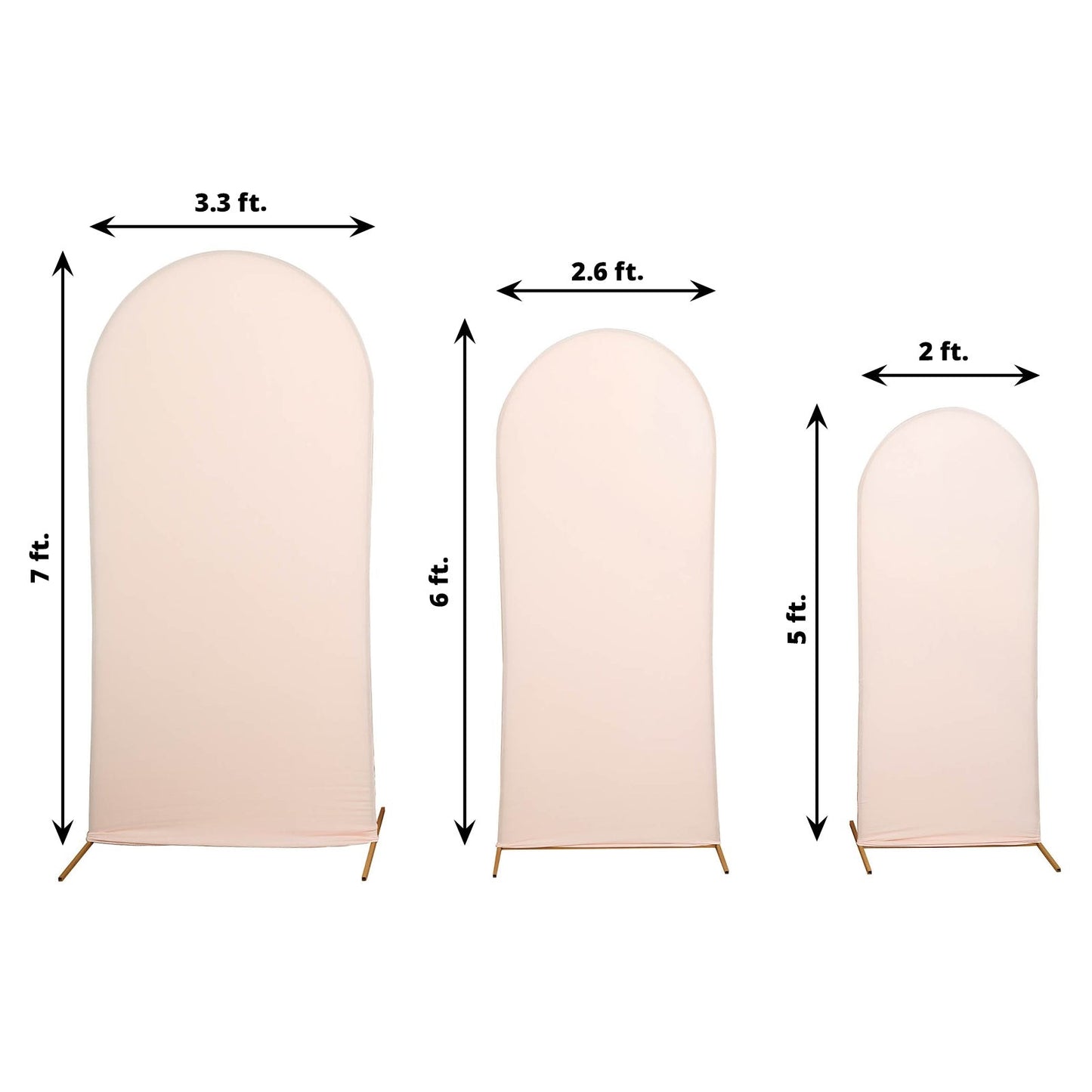 Home Collection 3PCS Matte Spandex Wedding Arch Cover Set
