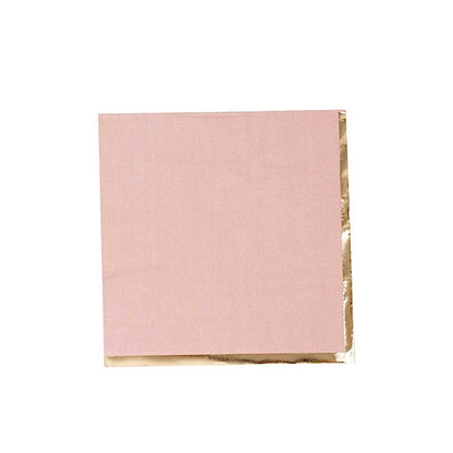 Home Collection 50 Pack Pastel Cocktail Napkins with Gold Trim – 13" 2-Ply Paper