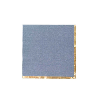 Home Collection 50 Pack Pastel Cocktail Napkins with Gold Trim – 13" 2-Ply Paper