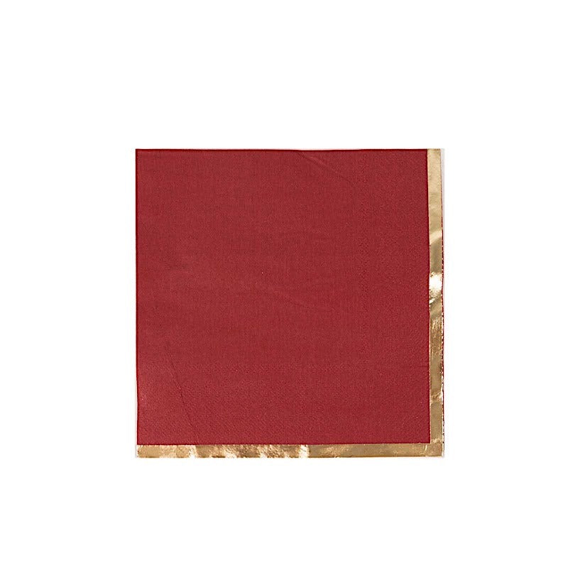 Home Collection 50 Pack Pastel Cocktail Napkins with Gold Trim – 13" 2-Ply Paper