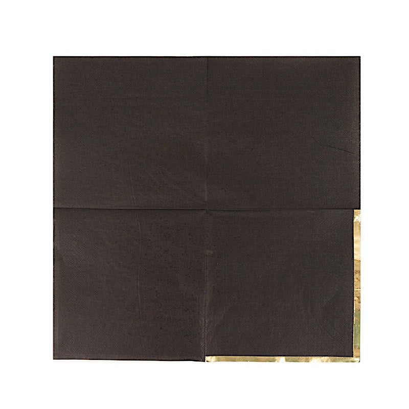 Home Collection 50 Pack Pastel Cocktail Napkins with Gold Trim – 13" 2-Ply Paper