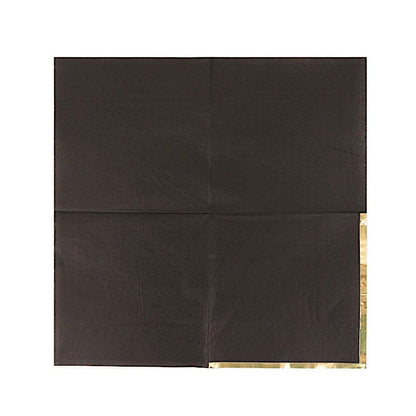 Home Collection 50 Pack Pastel Cocktail Napkins with Gold Trim – 13" 2-Ply Paper
