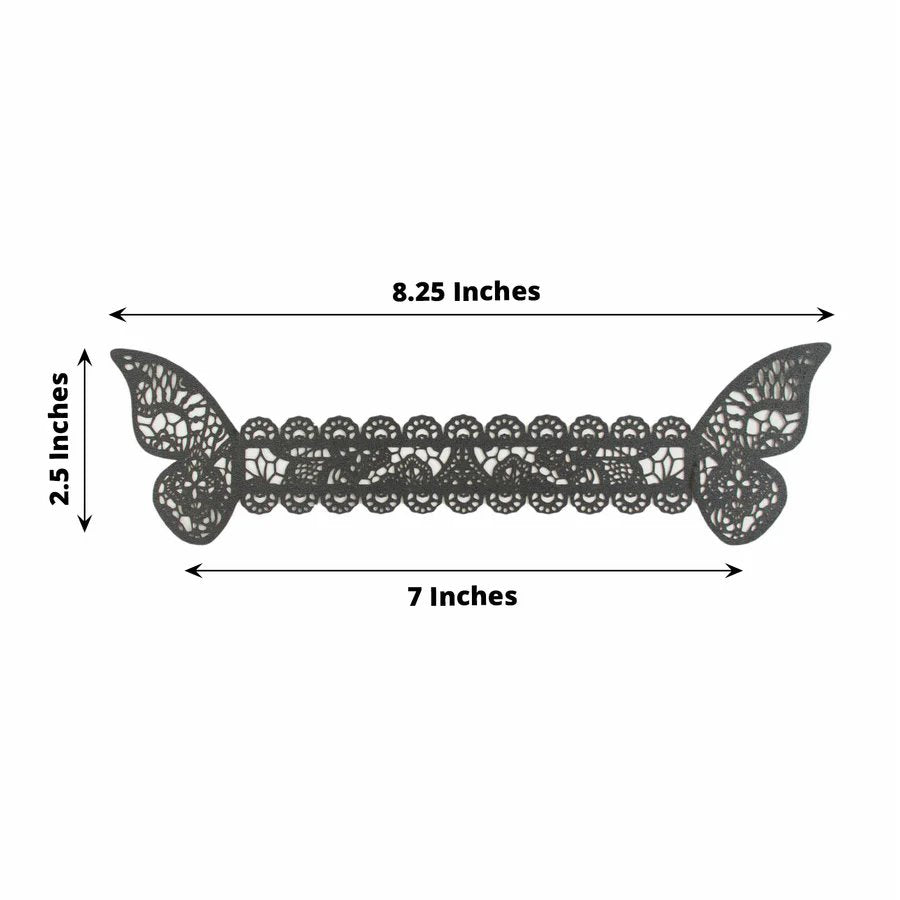 Home Collection 12 Pack Laser Cut Butterfly Napkin Rings