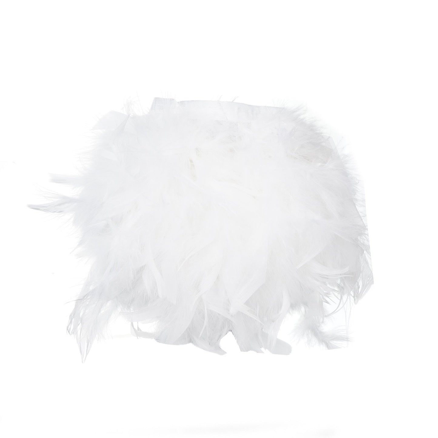 Home Collection 39" Natural Turkey Feather Trim with Satin Ribbon