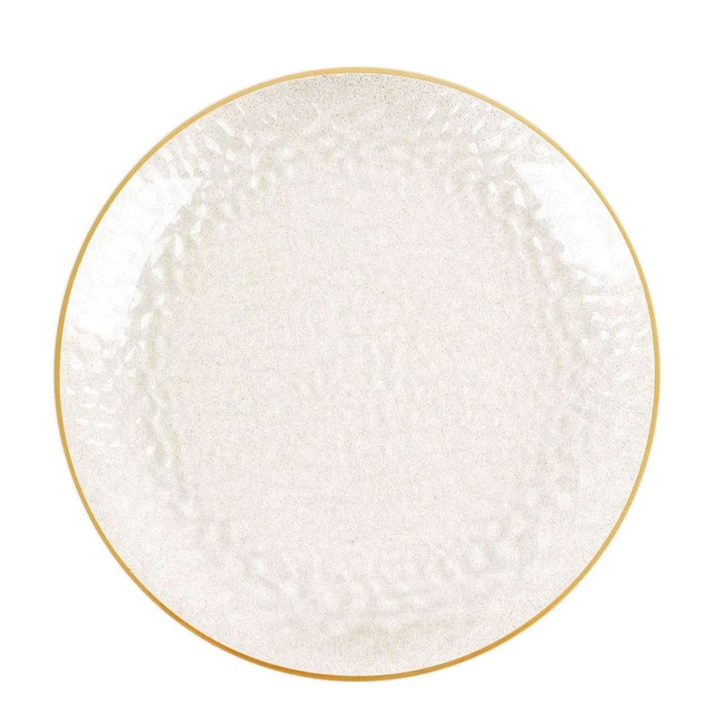 Home Collection 10-Pack 13" Round Hammered Plastic Charger Plates