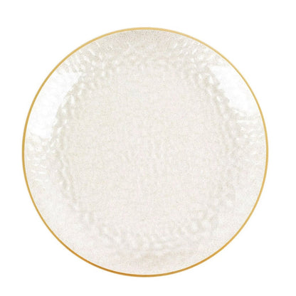 Home Collection 10-Pack 13" Round Hammered Plastic Charger Plates