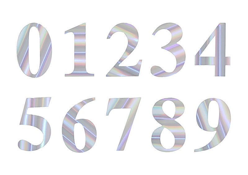 Home Collection Pack of 4 Number Stickers Backdrop Wall Decorations 5 Inch