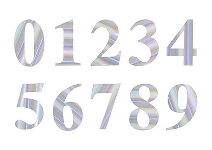 Home Collection Pack of 4 Number Stickers Backdrop Wall Decorations 5 Inch
