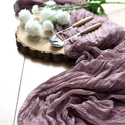 Home Collection 10 Ft Cotton Cheesecloth Table Runner