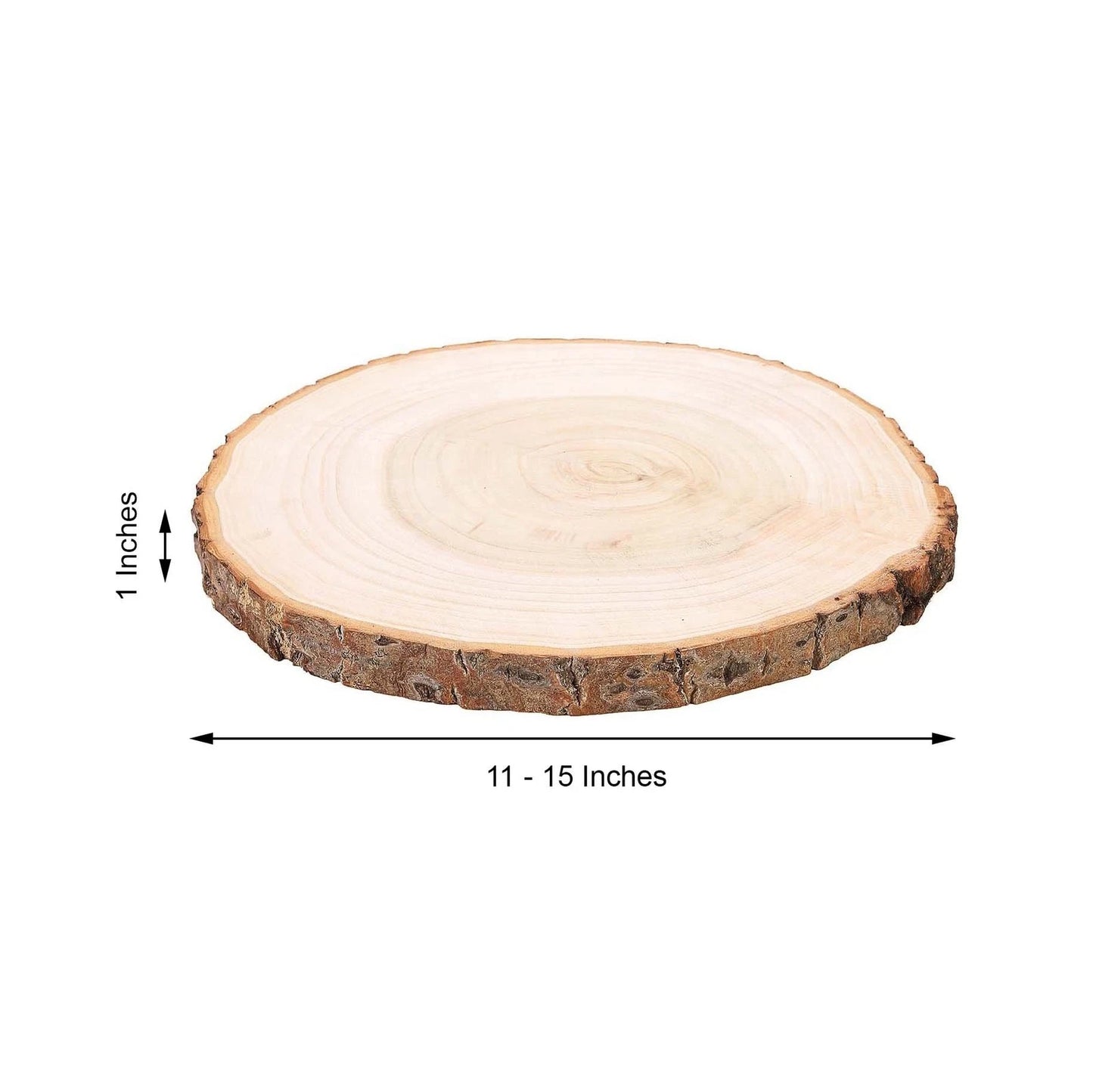 Home Collection 11–15" Natural Round Poplar Wood Slices – Rustic Wedding Centerpieces & Craft