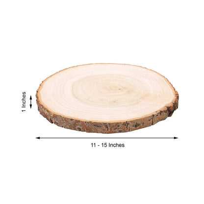Home Collection 11–15" Natural Round Poplar Wood Slices – Rustic Wedding Centerpieces & Craft