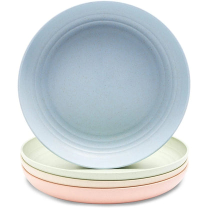 4-Pack Wheat Straw Plates