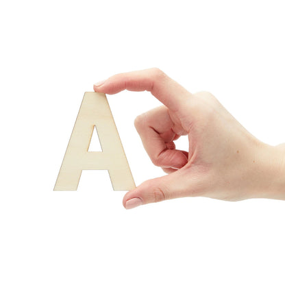88-Piece Unfinished Wooden Alphabet Letters Set