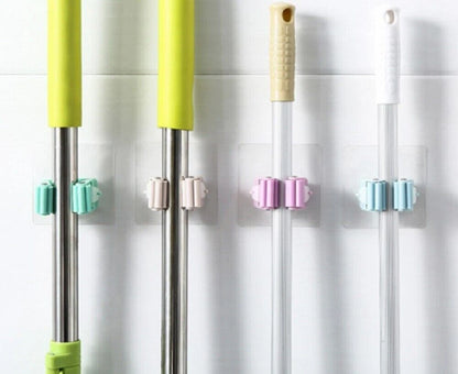 4-Pack Wall-Mount Broom Holder