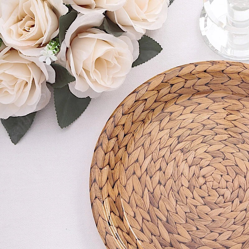 Home Collection 25-Pack 9" Rattan Print Paper Dinner Plates