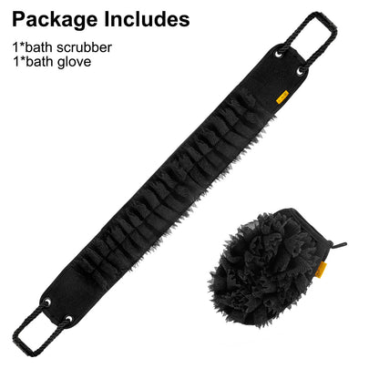 2pcs Shower Exfoliating Back Scrubber Set