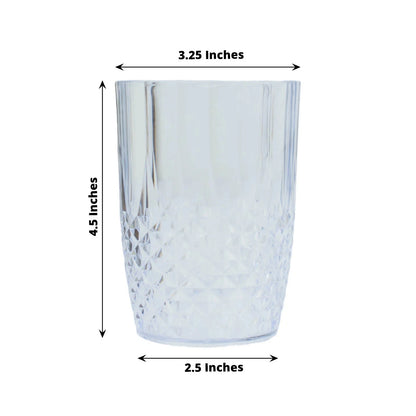 6 Pack 16 oz Crystal Clear Plastic Drinking Glasses Disposable Party Cups
