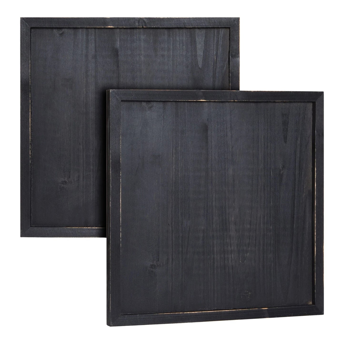 3-Pack 12x12 Black Washed Wooden Plaques