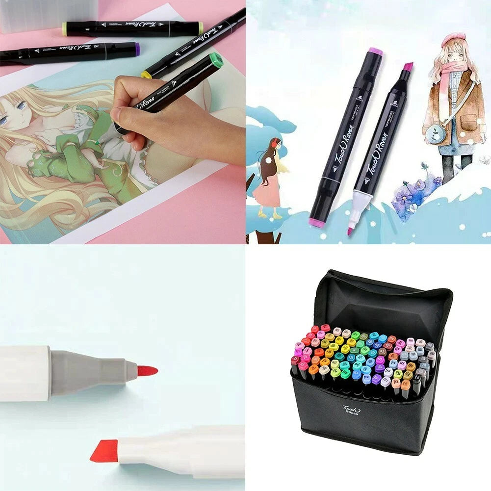 168-Piece Permanent Alcohol-Based Art Marker Set