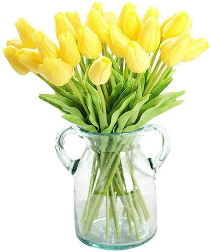 Home Collection 10-Pack Artificial Tulips Real Touch Silk Flowers