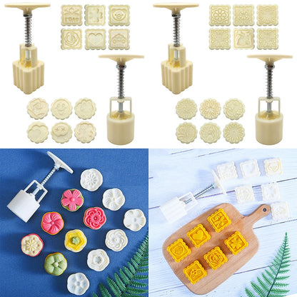 14 Pack Moon Cake Mold Set