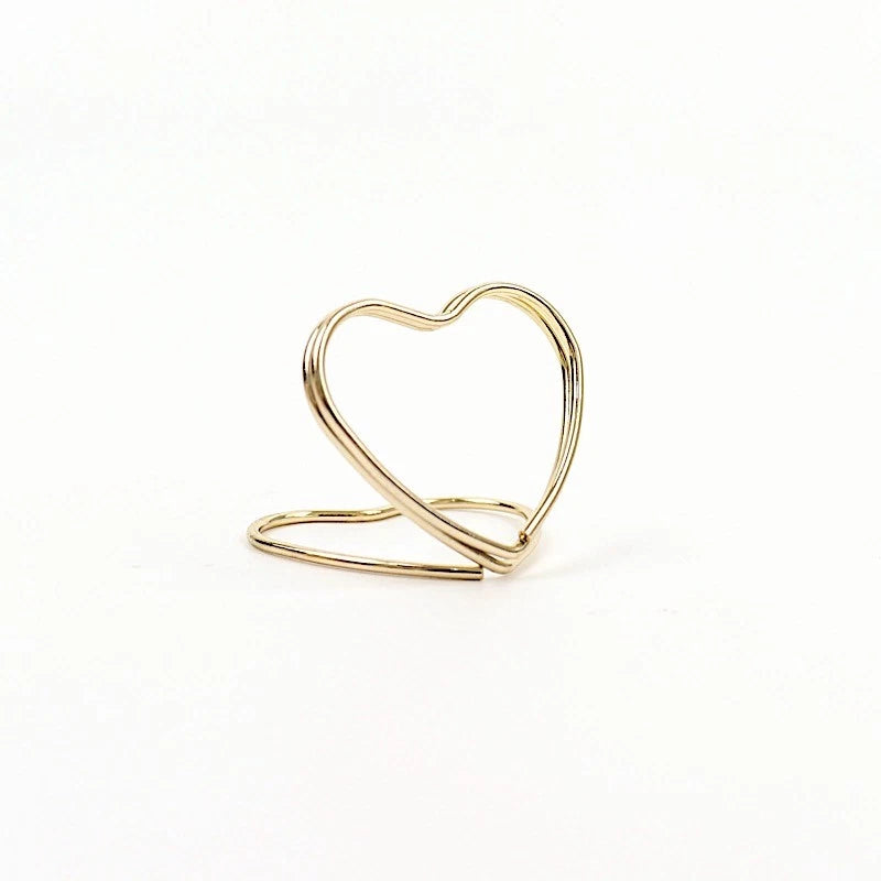 Home Collection Gold 10-Pack Double Heart Metal Sign Holders