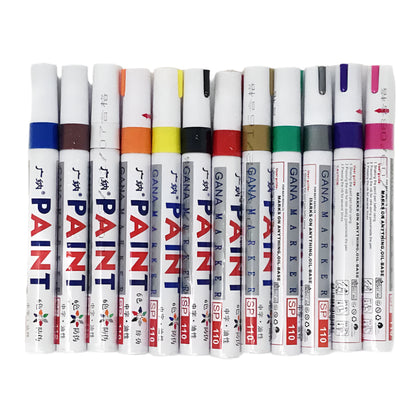 12-Piece Tire Permanent Paint Marker Pen Set