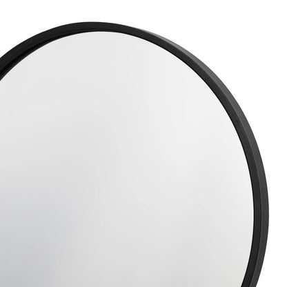 Home Collection 2 Pack 18" Round Black Wall Mirrors
