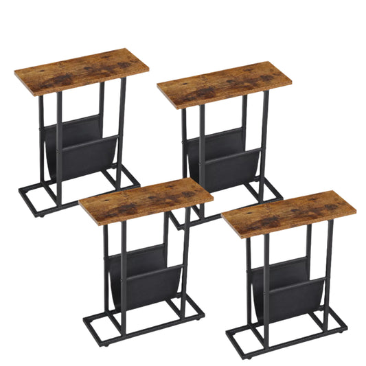 4PCS Slim End Tables with Side Pocket