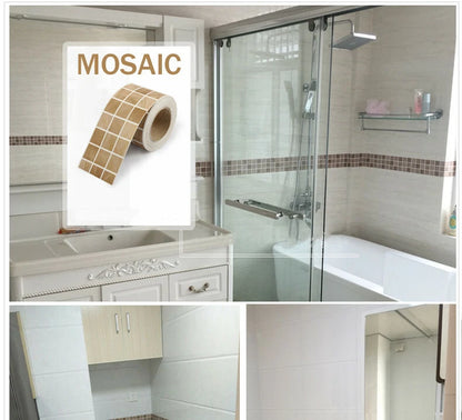 Self-Adhesive Mosaic Backsplash Waterproof 3D Wall Sticker