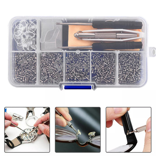 Eyeglass and Sunglasses Screw Nut Nose Pad Optical Repair Tool Kit