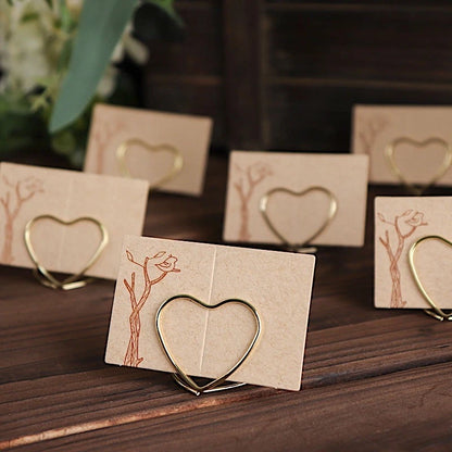 Home Collection Gold 10-Pack Double Heart Metal Sign Holders