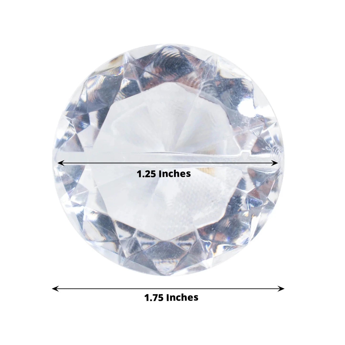 Home Collection 10-Pack Clear Crystal Place Card Holders – 1.75" Plastic Table Number Stands