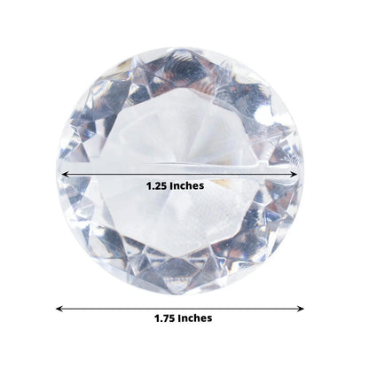 Home Collection 10-Pack Clear Crystal Place Card Holders – 1.75" Plastic Table Number Stands