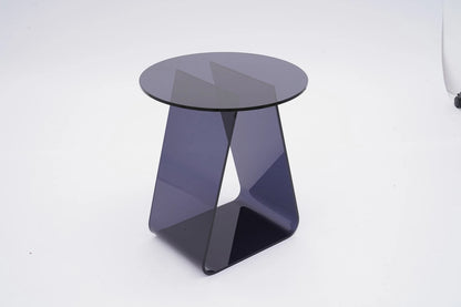 17.71''H Semi-Transparent Black Acrylic Side Table