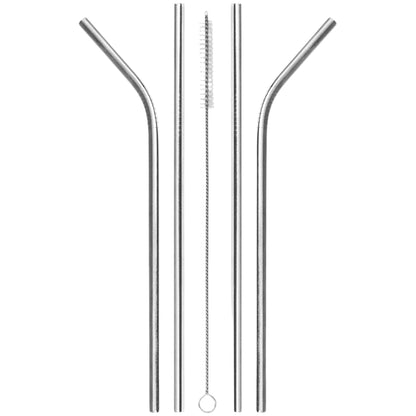 8 Pack Reusable Stainless Steel Metal Drinking Straws
