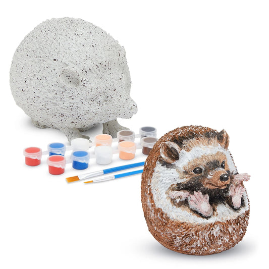 16-Piece Hedgehog Rock Painting Kit for Kids