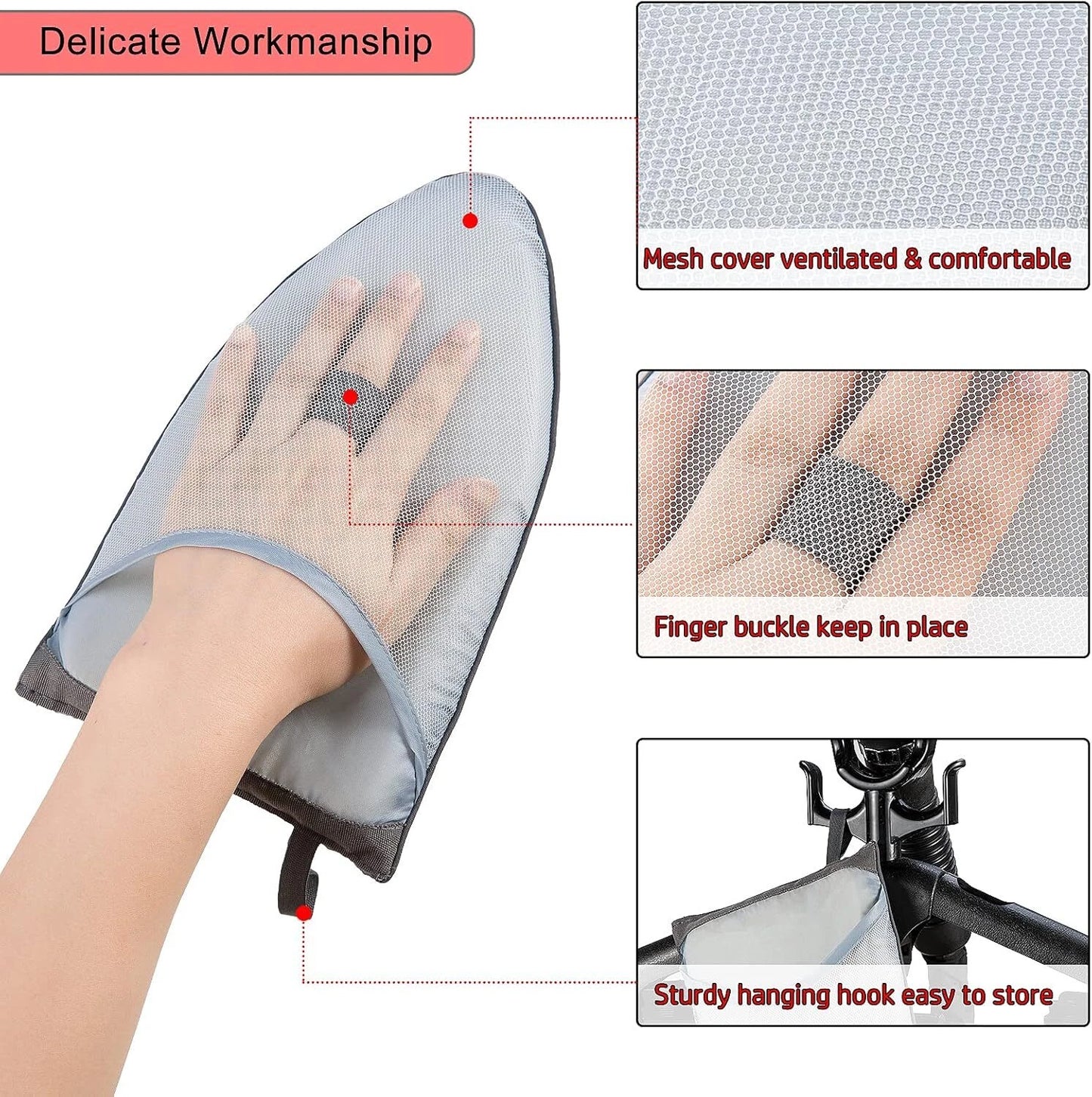 Home Collection Heat Resistant Garment Steamer Ironing Glove – Anti-Steam Protective Ironing Mitt